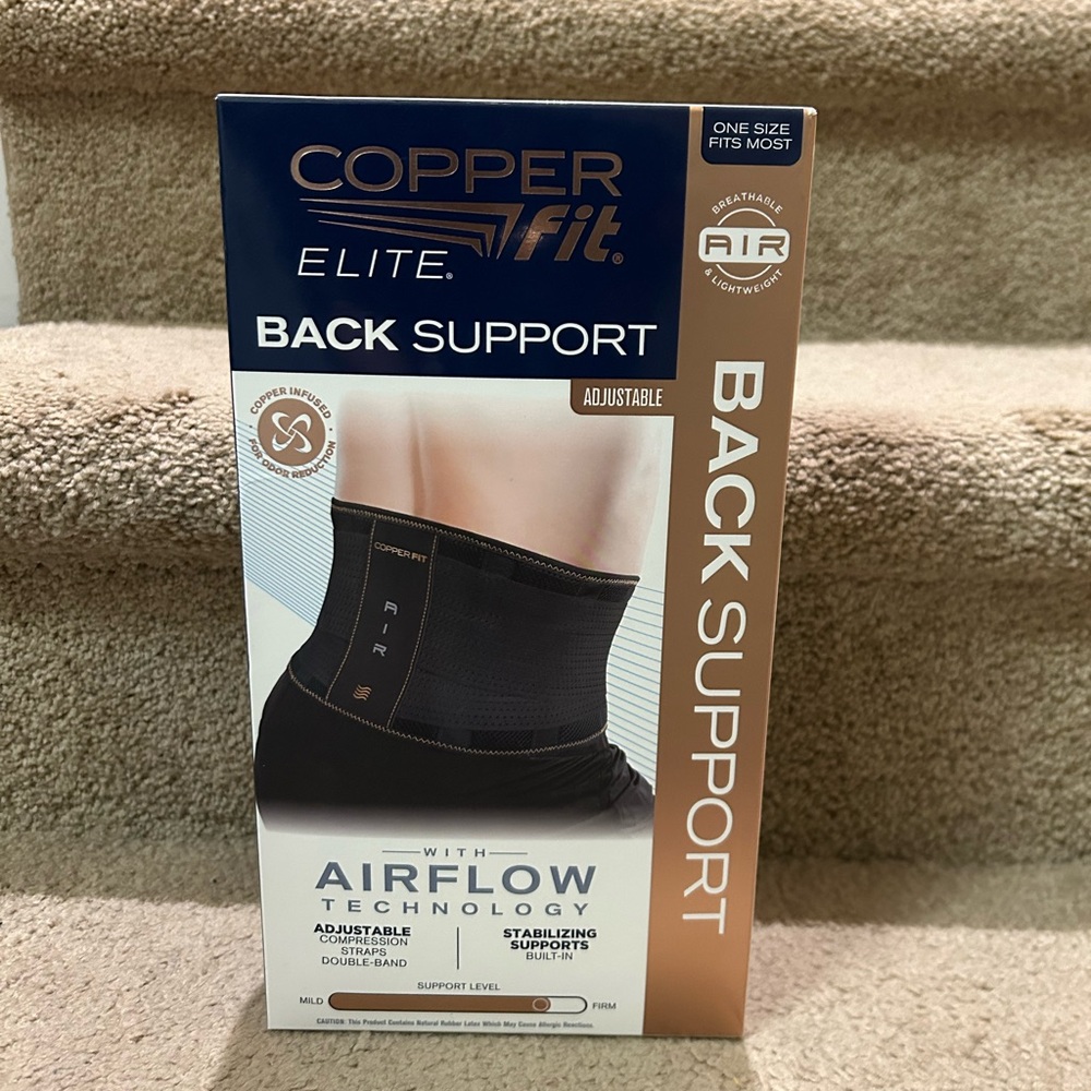 Copper Fit Elite Back Support with Airflow Technology